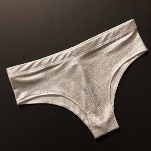 White Iridescent Glittery Booty Rave Shorts